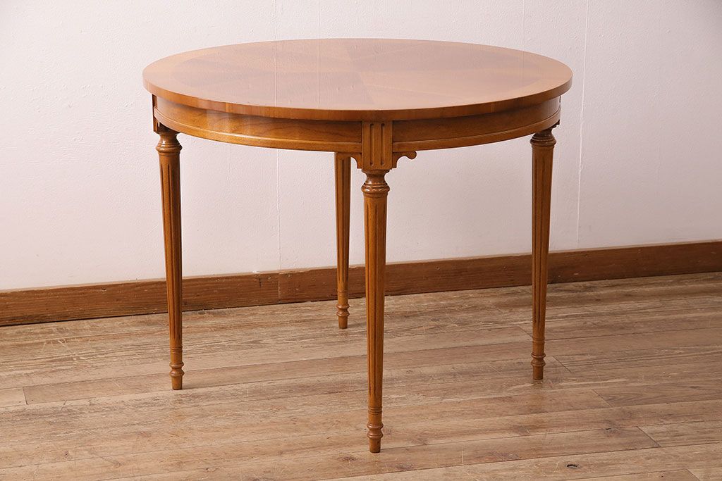 中古　DREXEL HERITAGE(ドレクセルヘリテイジ)　Et Cetera(エトセトラ) 小ぶりなサイズのラウンドテーブル(ダイニングテーブル)(R-048215)