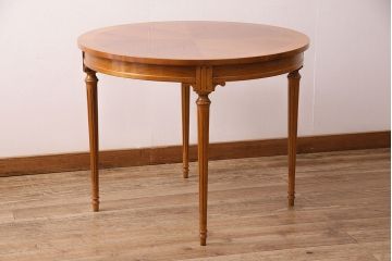 中古　DREXEL HERITAGE(ドレクセルヘリテイジ)　Et Cetera(エトセトラ) 小ぶりなサイズのラウンドテーブル(ダイニングテーブル)(R-048215)