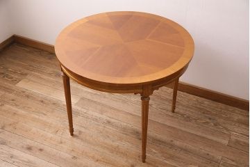 中古　DREXEL HERITAGE(ドレクセルヘリテイジ)　Et Cetera(エトセトラ) 小ぶりなサイズのラウンドテーブル(ダイニングテーブル)(R-048215)