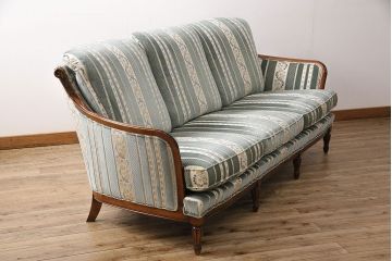 中古　美品　maruni(マルニ木工)　BRITANNIA British classic style　優雅な雰囲気を演出してくれるブリタニアシリーズのソファ(定価約86万円)(3人掛け)(R-048216)