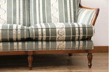 中古　美品　maruni(マルニ木工)　BRITANNIA British classic style　優雅な雰囲気を演出してくれるブリタニアシリーズのソファ(定価約86万円)(3人掛け)(R-048216)