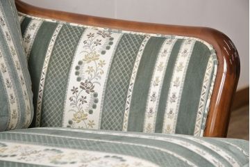 中古　美品　maruni(マルニ木工)　BRITANNIA British classic style　英国アンティークを彷彿とさせるブリタニアシリーズの1人掛けソファ(定価約47万円)(アームソファ、サロンチェア、シングル)(R-048217)
