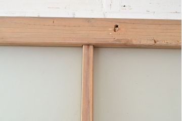 アンティーク建具　昭和初期　和の風情漂う素朴で味わい深い杉材製のドア(扉、建具)(R-048221)