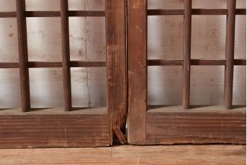 和製アンティーク　涼し気な空間作りにおすすめの御簾戸3枚セット(簾戸、簀戸、葭戸、夏障子、夏戸、葦戸)(R-048223)