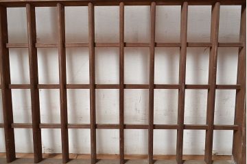 和製アンティーク　涼し気な空間作りにおすすめの御簾戸4枚セット(簾戸、簀戸、葭戸、夏障子、夏戸、葦戸)(R-048224)