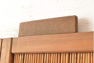 和製アンティーク　夏の暑さを快適にしてくれる、和の趣たっぷりの簀戸3枚セット(簾戸、簀戸、葭戸、夏障子、すど、葦戸)(R-048225)