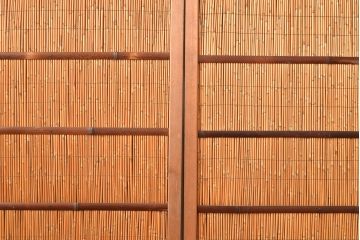 和製アンティーク　夏の暑さを快適にしてくれる、和の趣たっぷりの簀戸3枚セット(簾戸、簀戸、葭戸、夏障子、すど、葦戸)(R-048225)