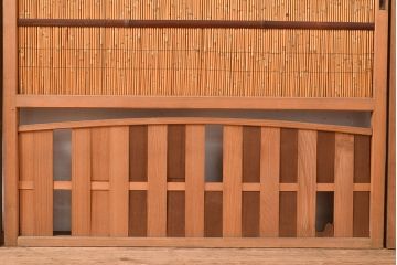 和製アンティーク　夏の暑さを快適にしてくれる、和の趣たっぷりの簀戸3枚セット(簾戸、簀戸、葭戸、夏障子、すど、葦戸)(R-048225)