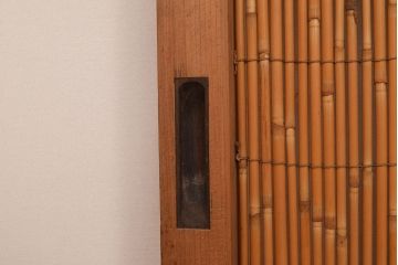 和製アンティーク　夏の暑さを快適にしてくれる、和の趣たっぷりの簀戸3枚セット(簾戸、簀戸、葭戸、夏障子、すど、葦戸)(R-048225)