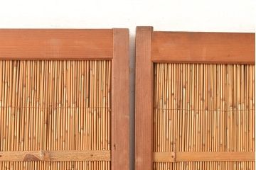 和製アンティーク　夏の暑さを快適にしてくれる、品のある佇まいの簀戸4枚セット(簾戸、簀戸、葭戸、夏障子、すど、葦戸)(R-048226)