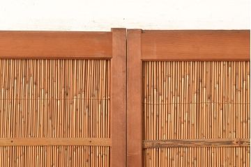 和製アンティーク　夏の暑さを快適にしてくれる、品のある佇まいの簀戸4枚セット(簾戸、簀戸、葭戸、夏障子、すど、葦戸)(R-048226)