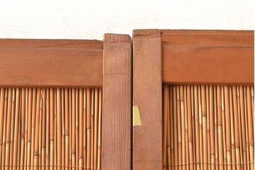 和製アンティーク　夏の暑さを快適にしてくれる、品のある佇まいの簀戸4枚セット(簾戸、簀戸、葭戸、夏障子、すど、葦戸)(R-048226)