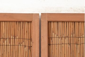 和製アンティーク　夏の暑さを快適にしてくれる、品のある佇まいの簀戸4枚セット(簾戸、簀戸、葭戸、夏障子、すど、葦戸)(R-048229)