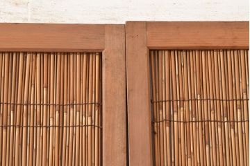 和製アンティーク　夏の暑さを快適にしてくれる、品のある佇まいの簀戸4枚セット(簾戸、簀戸、葭戸、夏障子、すど、葦戸)(R-048229)