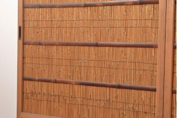 和製アンティーク　夏の暑さを快適にしてくれる、品のある佇まいの簀戸4枚セット(簾戸、簀戸、葭戸、夏障子、すど、葦戸)(R-048229)