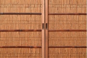 和製アンティーク　夏の暑さを快適にしてくれる、品のある佇まいの簀戸4枚セット(簾戸、簀戸、葭戸、夏障子、すど、葦戸)(R-048229)