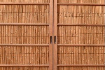 和製アンティーク　夏の暑さを快適にしてくれる、品のある佇まいの簀戸4枚セット(簾戸、簀戸、葭戸、夏障子、すど、葦戸)(R-048229)