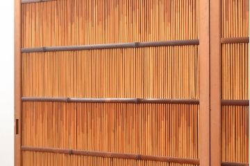 和製アンティーク　透かし彫りが風情を高める御簾戸4枚セット(簾戸、簀戸、葭戸、夏障子、すど、葦戸)(R-048230)