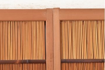 和製アンティーク　透かし彫りが風情を高める御簾戸4枚セット(簾戸、簀戸、葭戸、夏障子、すど、葦戸)(R-048230)