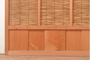 和製アンティーク　涼しげな空間作りに活躍する御簾戸2枚セット(簾戸、簀戸、葭戸、夏障子、すど、葦戸)(R-048232)