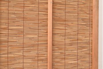 和製アンティーク　涼しげな空間作りに活躍する御簾戸2枚セット(簾戸、簀戸、葭戸、夏障子、すど、葦戸)(R-048232)