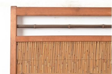 和製アンティーク　趣溢れる空間作りにおすすめな御簾戸2枚セット(簾戸、簀戸、葭戸、夏障子、すど、葦戸)(R-048233)