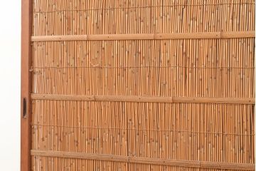 和製アンティーク　趣溢れる空間作りにおすすめな御簾戸2枚セット(簾戸、簀戸、葭戸、夏障子、すど、葦戸)(R-048233)