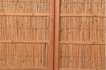 和製アンティーク　趣溢れる空間作りにおすすめな御簾戸2枚セット(簾戸、簀戸、葭戸、夏障子、すど、葦戸)(R-048233)