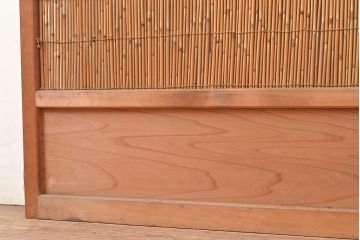 和製アンティーク　趣溢れる空間作りにおすすめな御簾戸2枚セット(簾戸、簀戸、葭戸、夏障子、すど、葦戸)(R-048233)