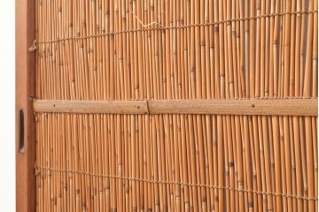 和製アンティーク　趣溢れる空間作りにおすすめな御簾戸2枚セット(簾戸、簀戸、葭戸、夏障子、すど、葦戸)(R-048233)