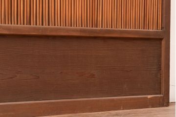 和製アンティーク　お部屋のアクセントにもおすすめ!ジグザク模様がお洒落な御簾戸2枚セット(簾戸、簀戸、葭戸、夏障子、すど、葦戸)(R-048234)