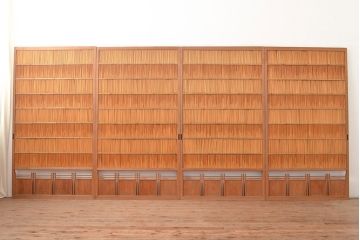 アンティーク建具　和の趣たっぷりの簀戸4枚セット(簾戸、葭戸、夏障子、すど、葦戸)(R-048235)