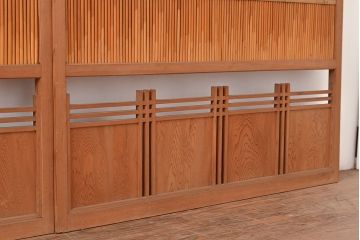 アンティーク建具　和の趣たっぷりの簀戸4枚セット(簾戸、葭戸、夏障子、すど、葦戸)(R-048235)