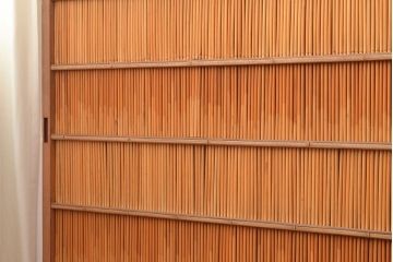 アンティーク建具　和の趣たっぷりの簀戸4枚セット(簾戸、葭戸、夏障子、すど、葦戸)(R-048235)