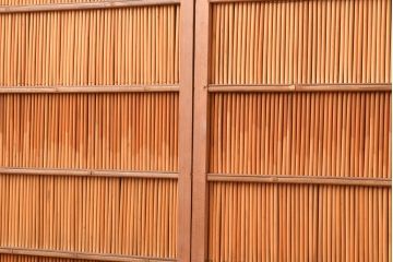 アンティーク建具　和の趣たっぷりの簀戸4枚セット(簾戸、葭戸、夏障子、すど、葦戸)(R-048235)