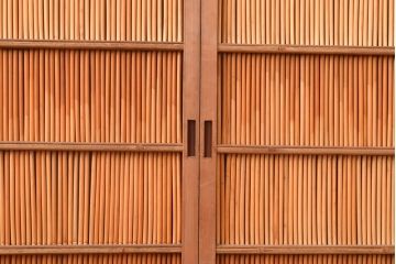 アンティーク建具　和の趣たっぷりの簀戸4枚セット(簾戸、葭戸、夏障子、すど、葦戸)(R-048235)