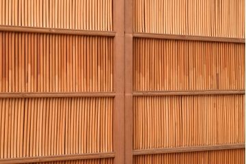 アンティーク建具　和の趣たっぷりの簀戸4枚セット(簾戸、葭戸、夏障子、すど、葦戸)(R-048235)