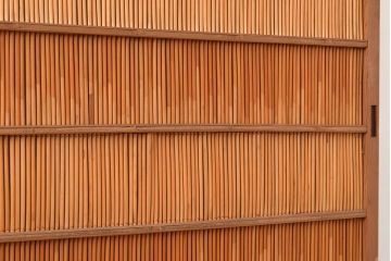 アンティーク建具　和の趣たっぷりの簀戸4枚セット(簾戸、葭戸、夏障子、すど、葦戸)(R-048235)