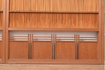 アンティーク建具　和の趣たっぷりの簀戸4枚セット(簾戸、葭戸、夏障子、すど、葦戸)(R-048235)