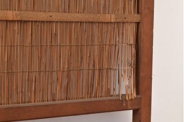 和製アンティーク　和レトロなインテリアに!波千鳥の透かし彫りが愛らしい御簾戸4枚セット(簾戸、簀戸、葭戸、夏障子、すど、葦戸)(R-048237)