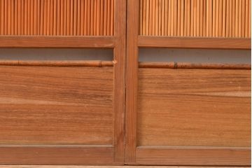 和製アンティーク　涼しげな空間を演出する御簾戸2枚セット(簾戸、簀戸、葭戸、夏障子、すど、葦戸)(R-048238)
