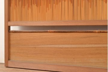 和製アンティーク　涼しげな空間を演出する御簾戸2枚セット(簾戸、簀戸、葭戸、夏障子、すど、葦戸)(R-048238)