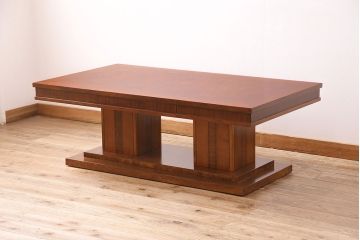 中古　アメリカ製の高級家具!象嵌が施された存在感のあるセンターテーブル(コーヒーテーブル、ローテーブル)(R-048243)