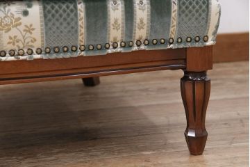 中古　美品　maruni(マルニ木工)　BRITANNIA British classic style　英国アンティークを彷彿とさせるブリタニアシリーズの1人掛けソファ(定価約47万円)(アームソファ、サロンチェア、シングル)(R-048244)