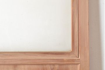 ヴィンテージ建具　昭和中期　窓付き　シンプルなデザインと味のある木肌が魅力的な木製ドア1枚　(R-048250)