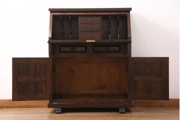 中古　松本民芸家具　コレクションにもおすすめのレアな一品!S.P型ライティングビューロー(定価約78万円)(簿記机、在宅ワーク、在宅用ワークデスク、SP型)(R-048252)