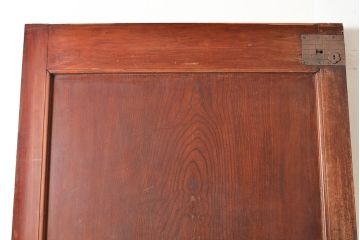 アンティーク建具　明治期　欅(ケヤキ)材の一枚板を使用した贅沢なつくりの蔵戸1枚　(R-048262)