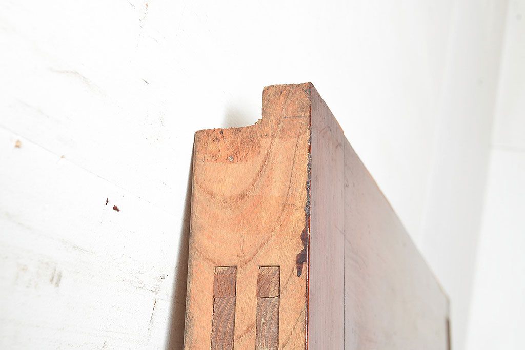 アンティーク建具　明治期　欅(ケヤキ)材の一枚板を使用した贅沢なつくりの蔵戸1枚　(R-048262)