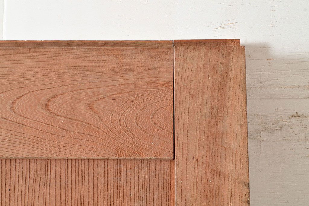 アンティーク建具　明治期　欅(ケヤキ)材の一枚板を使用した贅沢なつくりの蔵戸1枚　(R-048262)