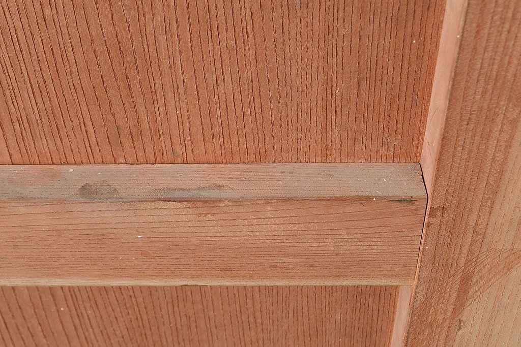 アンティーク建具　明治期　欅(ケヤキ)材の一枚板を使用した贅沢なつくりの蔵戸1枚　(R-048262)